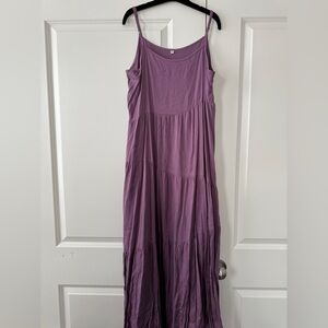 Purple Sleeveless Maxi Dress